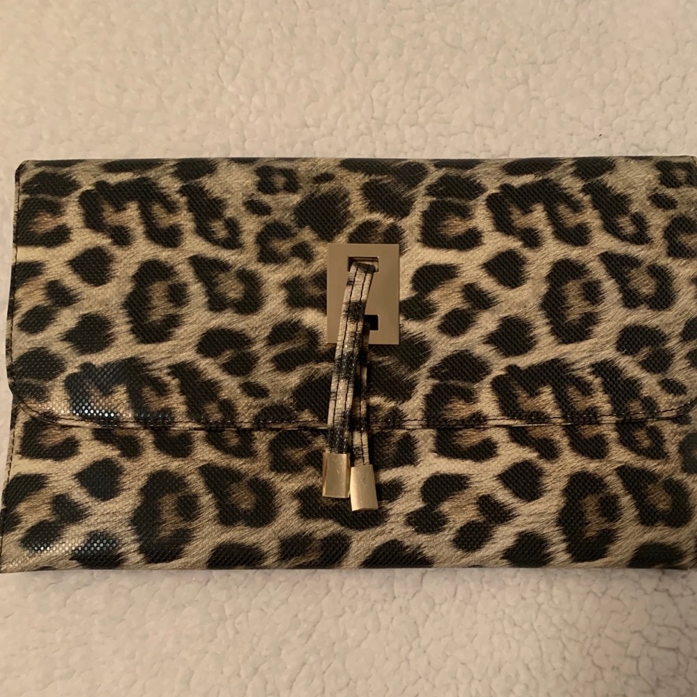 Animal print clutch